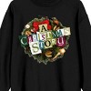 A Christmas Story Wreath Women's Black Long Sleeve Sweatshirt - 2 of 3