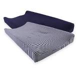 Touched by Nature Boy Organic Cotton Changing Pad Cover, Navy Heather Gray, One Size