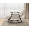 CAVINAS Casual Folding Rocking Chair, Upholstered Lounge Chair, Adjustable High Back and Foot Rest, Accent Chair with Side Pockets - 3 of 4