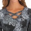 Collections Etc Paisley Lattice V-neck Tunic - 3 of 4