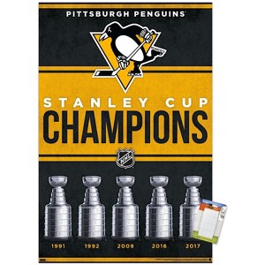 Trends International NHL Pittsburgh Penguins - Champions 23 Unframed Wall Poster Prints - 1 of 4