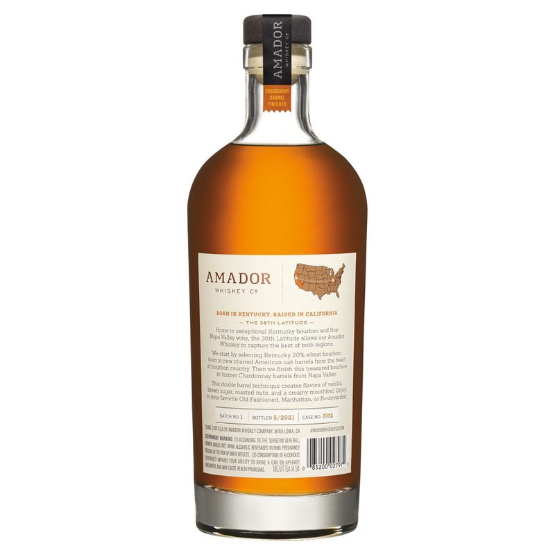 Amador Double Barrel Bourbon Whiskey - 750ml Bottle, 4 of 5