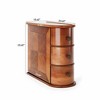 Lirago, Wood End Table with 2 Drawers - Fully Assembled Narrow Nightstand/Side Table, Walnut - 4 of 4