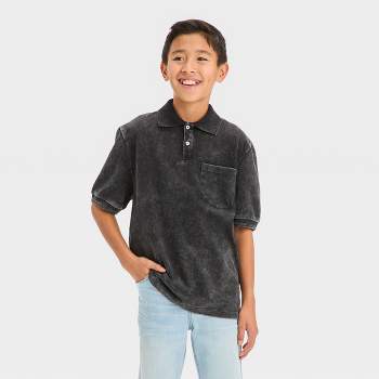 Boys' Short Sleeve Washed Polo Shirt - art class™