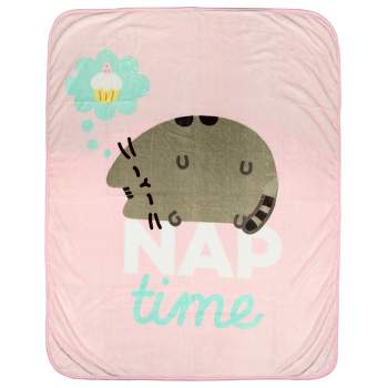 Pusheen The Cat Nap Time 45" x 60" Plush Fleece Throw Blanket Pink