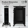 Costway 1500W Oil Filled Radiator Heater Electric Space Heater w/ Humidifier White\Black - image 4 of 4