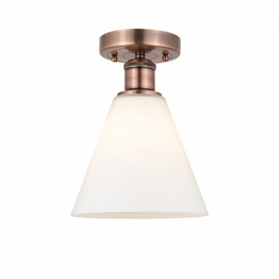 Berkshire - 1 Light Semi-Flush Mount In Industrial Style-10.75 Inches Tall and 8 Inches Wide