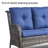 POCASSY 75" Wide Outdoor Patio Sofa with Cushions and Side Table - 3 of 4