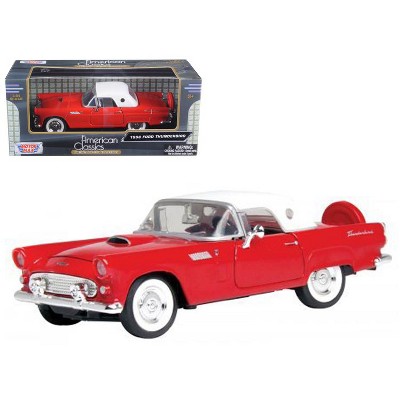 1956 Ford Thunderbird Red 1/24 Diecast Car Model by Motormax