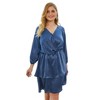 I AM A FASHION JUNKY Plus Size Solid V Neck Ruffled Hem Dress - 2 of 4