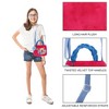 Disney Princess Characters & Flowers Applique Pink 6.3” Mini Faux Fur Tote - 4 of 4