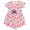 Touched by Nature Baby and Toddler Girl Organic Cotton Dress and Cardigan 2pc Set, Coral Rose, 9-12 Months - 3 of 4