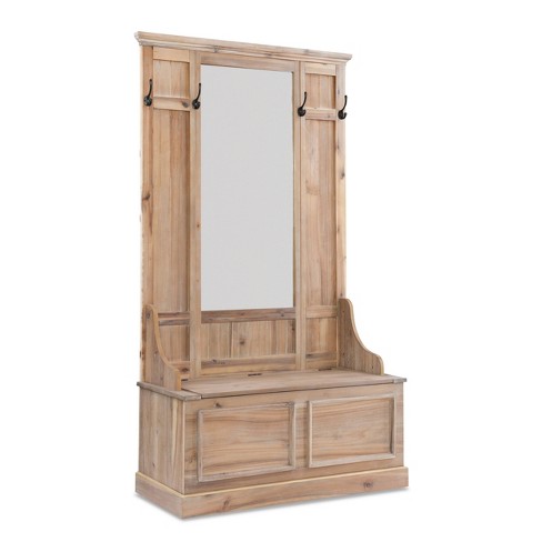 Halle Hall Tree Brown Linon Target