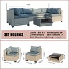 Gulches Grey 7-Piece Patio Furniture Set All-Weather Boho Outdoor Conversation Set Sectional Sofa with Water Resistant Thick Cushions - 3 of 4