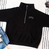 Simply Sage Market Embroidered Mom Varsity Outline Quarter Zip Fleece - 3 of 4