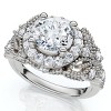 Pompeii3 1Ct Vintage Accent Halo Diamond Engagement Ring 14k Gold or Platinum Lab Created - 3 of 4