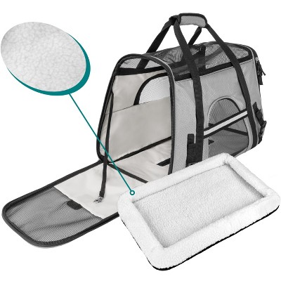 Airline Approved Medium Gray Soft Sided Pet Carrier