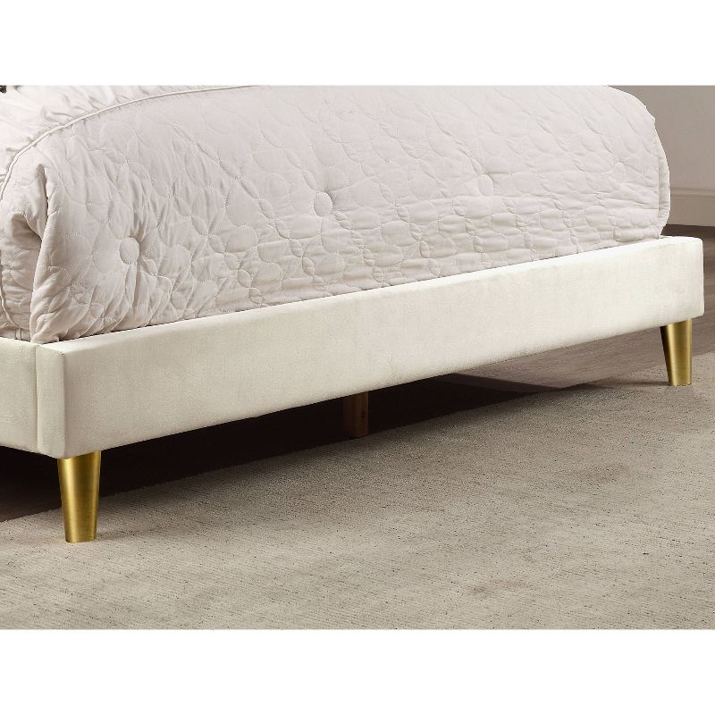 Queen Kealoa Glam Fully Upholstered Bed Beige - HOMES: Inside + Out, 6 of 16