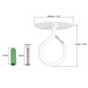 Unique Bargains Iron Wall-Mounted Ceiling Hooks with Hardware for Hanging Plant - 2 of 4
