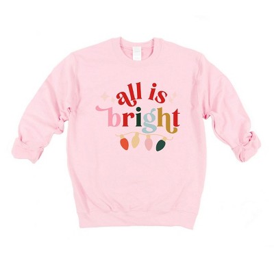 Simply Sage Market Women's Graphic Sweatshirt All Is Bright Christmas Lights