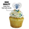 Indiana State University Sycamores Heart Love Cupcake Picks Toppers Decoration Set of 6 - 3 of 4
