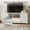 TV Stand for TVs, Modern Fluted Media Console with Storage Drawer and Adjustable Shelves，Entertainment Center for Living Room, Bedroom. - 3 of 4