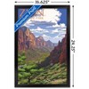Trends International Lantern Press - Zion National Park, Utah, Zion Canyon View Framed Wall Poster Prints - 3 of 4