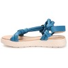 Journee Collection Womens Marri Tru Comfort Foam Multi Strap Flat Sandals Blue 9 - 2 of 4