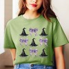 Simply Sage Market Women's Coquette Purple Bow Witch Hat Short Sleeve Graphic Tee - 2 of 4