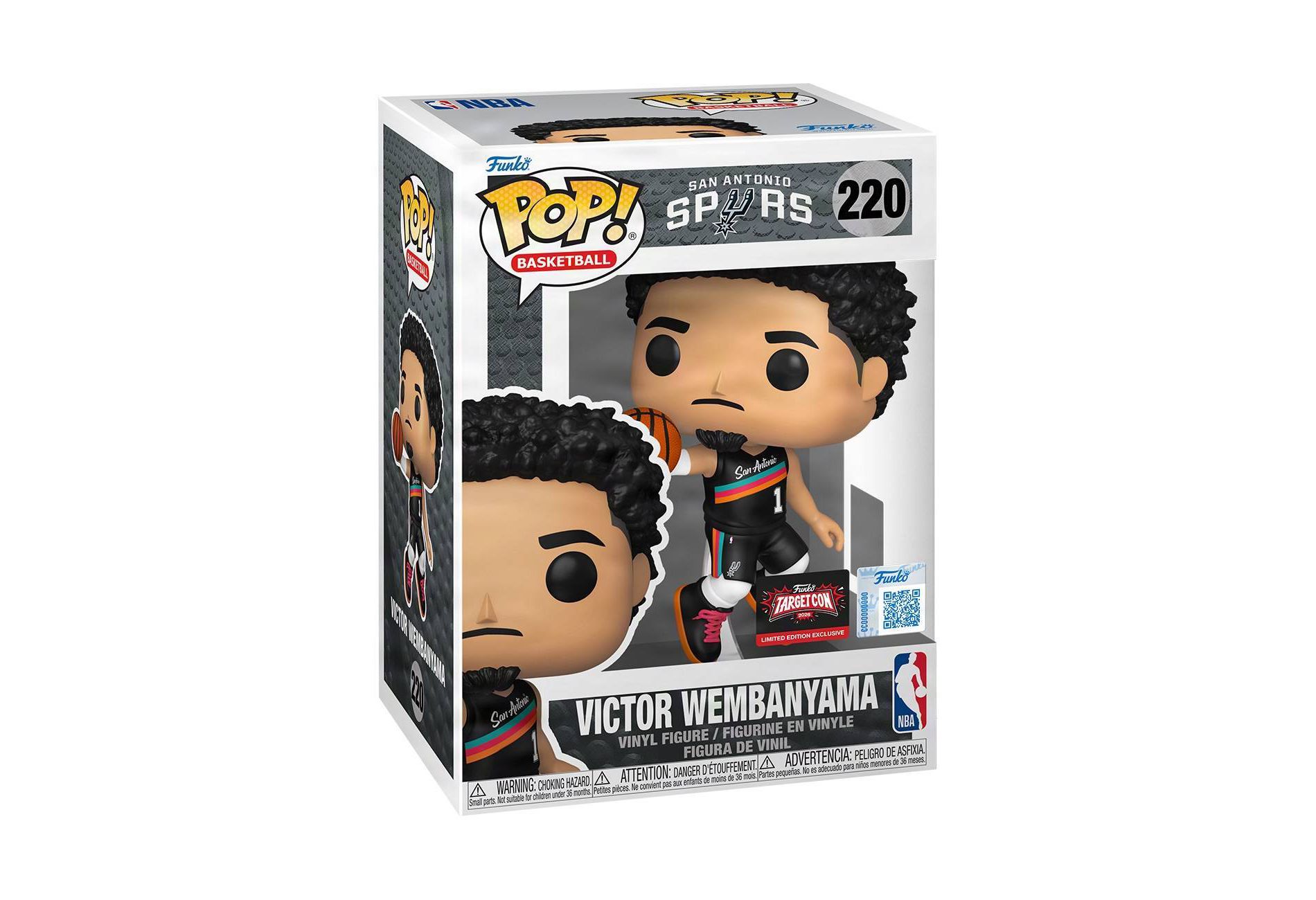 Funko POP! Basketball: San Antonio Spurs- Victor Wembanyama Limited Edition Exclusive Vinyl Figure #220