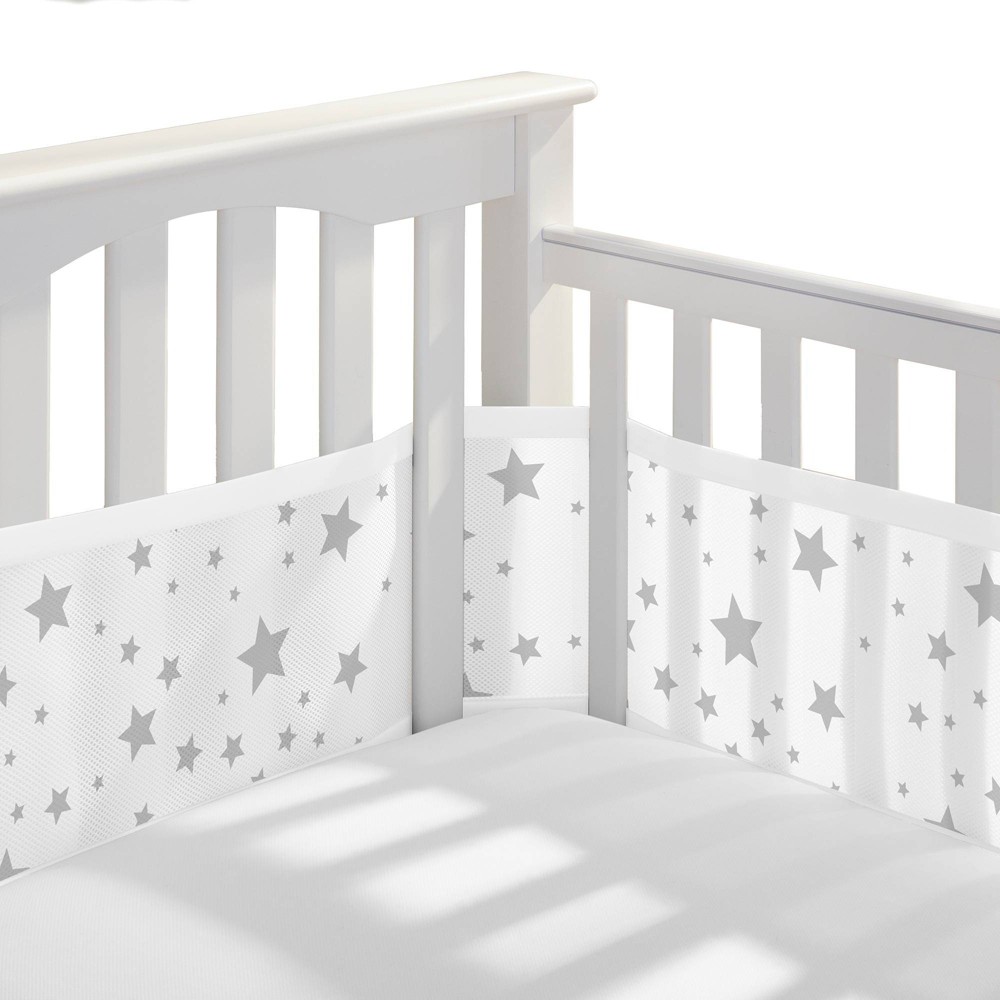 Photos - Cot BreathableBaby Breathable Mesh Crib Liner - Classic Collection - Star Ligh 