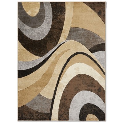 Home Dynamix Slade Contemporary Abstract Area Rug, Brown/red, 7'10