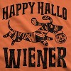 Womens Happy Hallo Wiener T Shirt Funny Halloween Dog Tee - Crazy Dog Women's T Shirt - 2 of 4