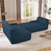 Modern Large L-Shaped Modular Sofa, Minimalist Style 2-Piece Set with Free Combinations - ModernLuxe - image 2 of 4