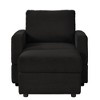 GDFStudio Warner Corduroy 55" D Upholstered Accent Chair with Ottoman - 2 of 4