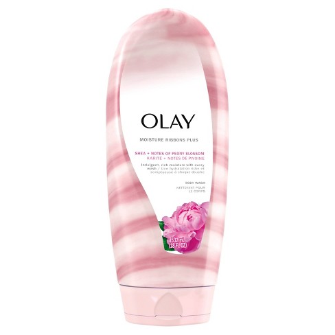 Olay Moisture Ribbons Plus Shea + Peony Blossom Body Wash - 18 fl oz - image 1 of 4