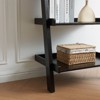 SEVOBAL Decorative Bookshelf Large Bookshelf Ladder Style Five Shelf Modern Floating Shelves for Living Room, Espresso, 24.75"*16.5"*72" - 4 of 4