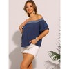 INSPIRE CHIC Women's Off Shoulder Ruffles Sleeves Smocked Summer Beach Boho Top - 2 of 4