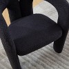 Sapphtopaz 2pc Accent Chair with Curved Round Backrest, Upholstered Living Room Chair Comfy Chair Arm Chair Furniture for Living Room - 2 of 4