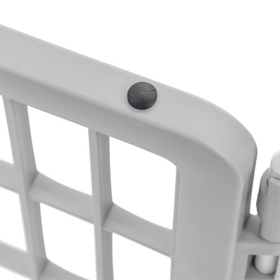 Silver 24-Inch 4-Panel Plastic Pet Playpen with Door