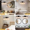 POWLIG 19.68-in 3-Light Black Modern Dimmable Bathroom Vanity Light with Cylindrical Glass Shade - 4 of 4