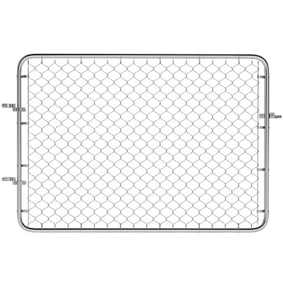 Outsunny Garden Gate Chain Link Fence Gate, Galvanized Steel Garden Door for Yard Entrance Way