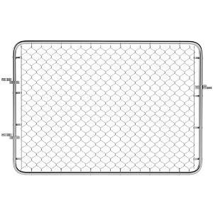 Outsunny Garden Gate Chain Link Fence Gate, Galvanized Steel Garden Door for Yard Entrance Way - 1 of 4