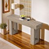 Hommoo 63-Inch Farmhouse Wooden Console Table Gray - 3 of 4