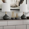 Maxax 14'' Ceramic And Wood Modern Table Lamp Set For Bedroom - 2 of 4