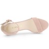 Allegra K Women's Ankle Strap Clear Heel Chunky Heels Sandals - 4 of 4