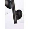 Elegant Lighting Wells 18 inch pendant in black with clear shade - 4 of 4