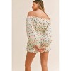 Women's Floral Off Shoulder Romper - MABLE - 3 of 4