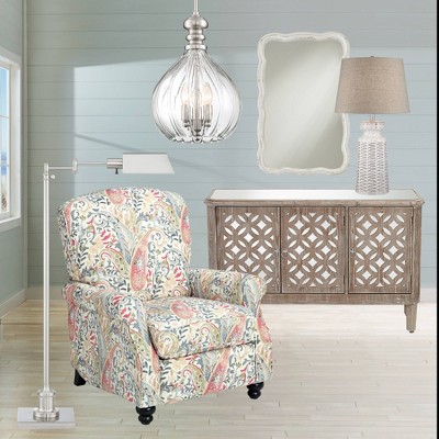 Elegant Adjustable Pharmacy Floor Lamp in Brushed Nickel
