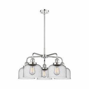 Bell - 5 Light Stem Hung Chandelier In Art Deco Style-14.75 Inches Tall and 26 Inches Wide - 1 of 1
